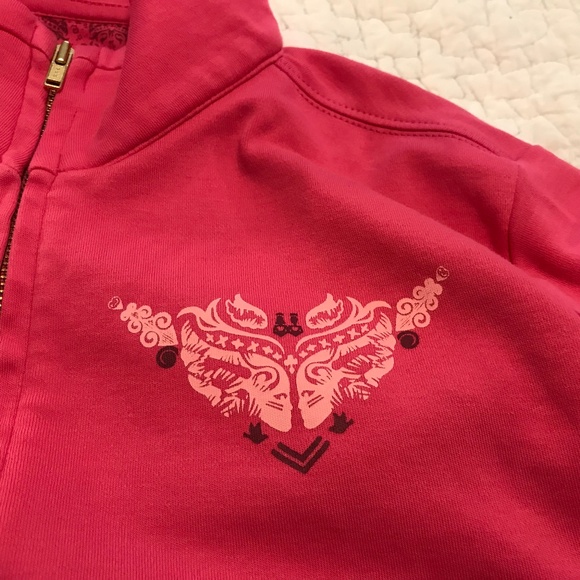 Ford “Warriors in Pink” rose pink zip up sweatshirt jacket / printed design (M) - Picture 12 of 16